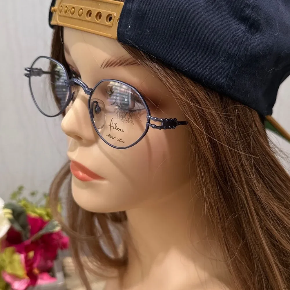 Filou Metal Line Eyeglasses Style Number 7002 Lavender Retro Steampunk New
